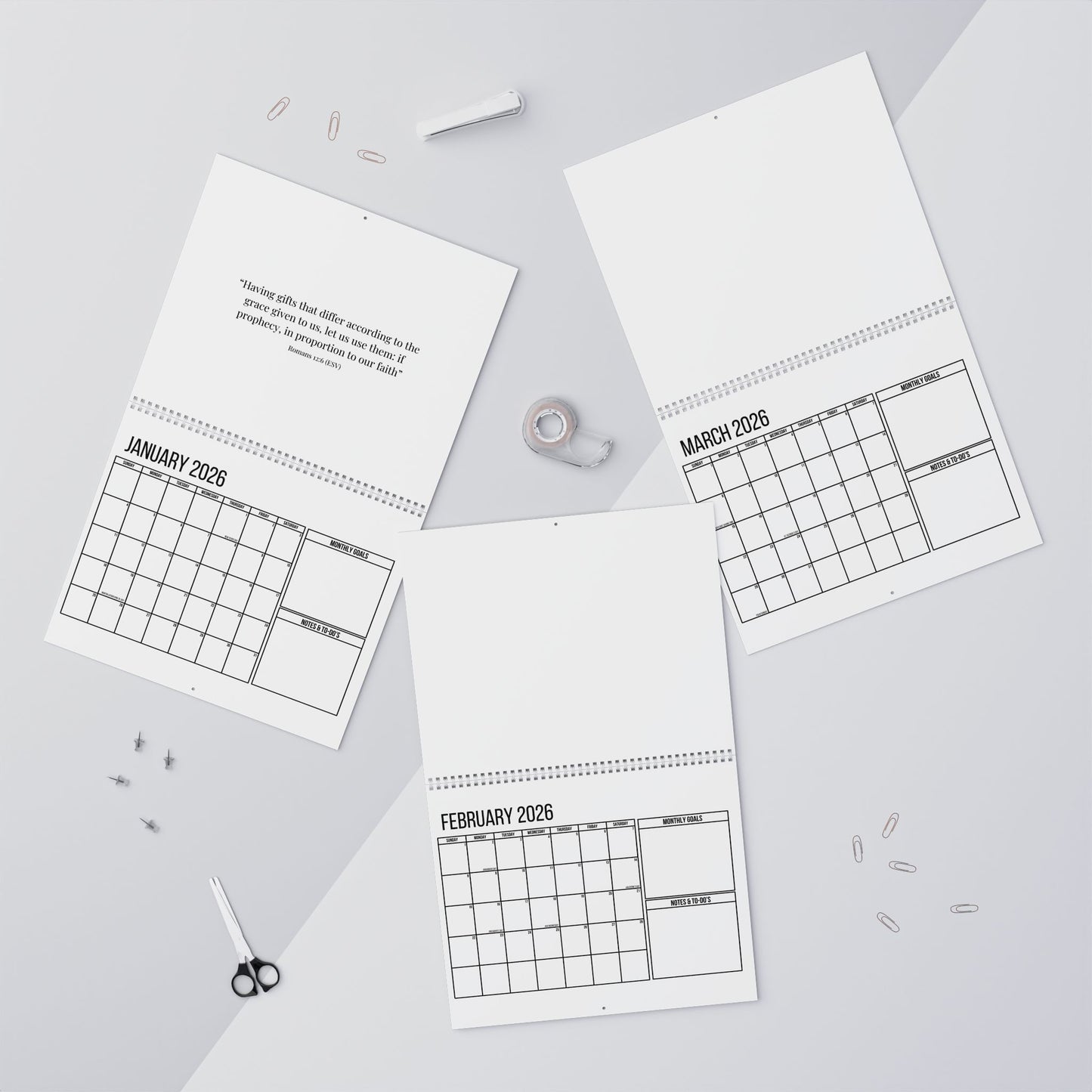 2026 Wall Calendar - Practical Planner